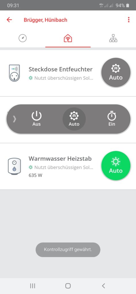 Smart-Home-Steuerung kann durch Sie als Kunden manuell verändert werden