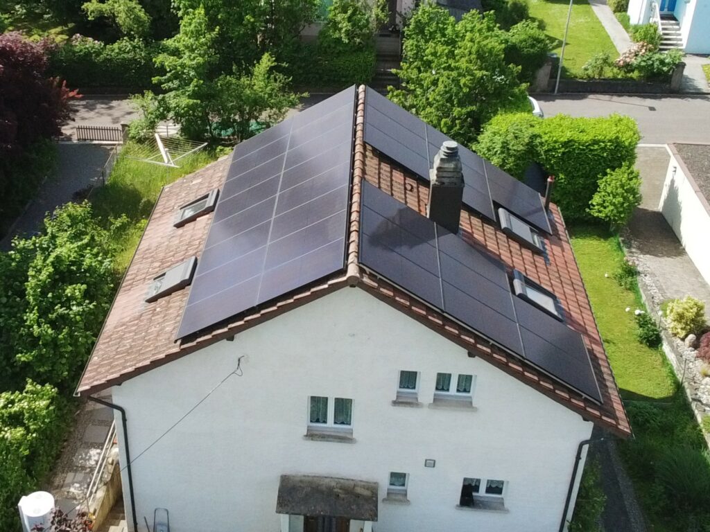 Haus mit Solarzellen